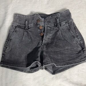 Hollister High-Waisted Black Denim Shorts